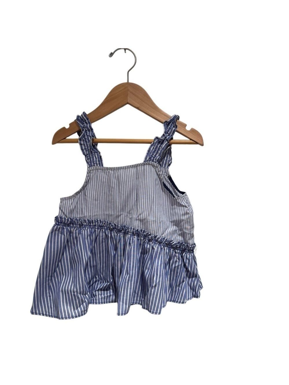 Zara Blue Striped Kids Blouse - size 6